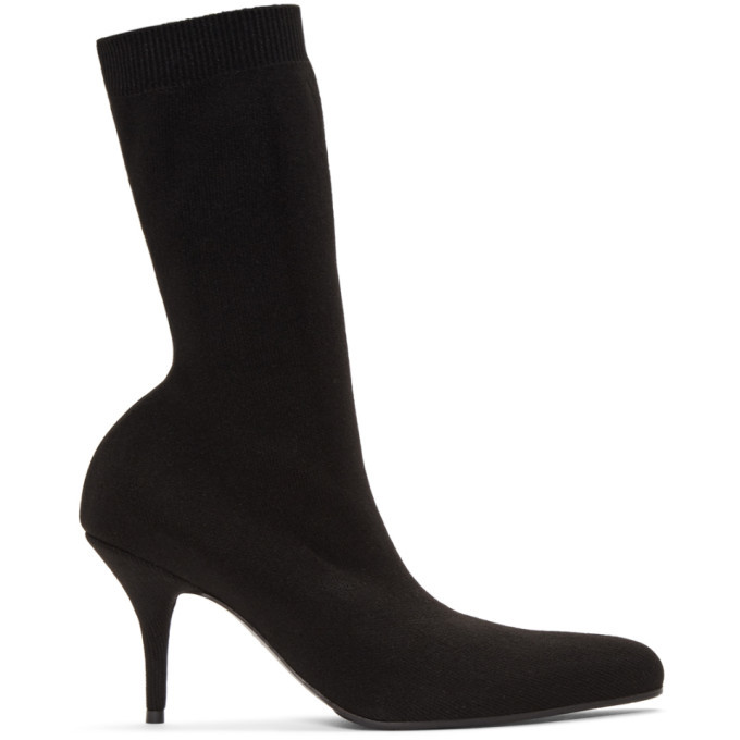 Balenciaga Black Elegant Sock Boots 