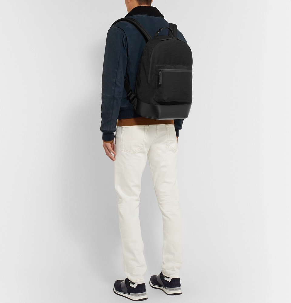 Berluti - Volume Leather-Trimmed Nylon Backpack - Black Berluti