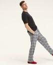 Brooks Brothers Men's Flannel Lounge Set | Black/Grey