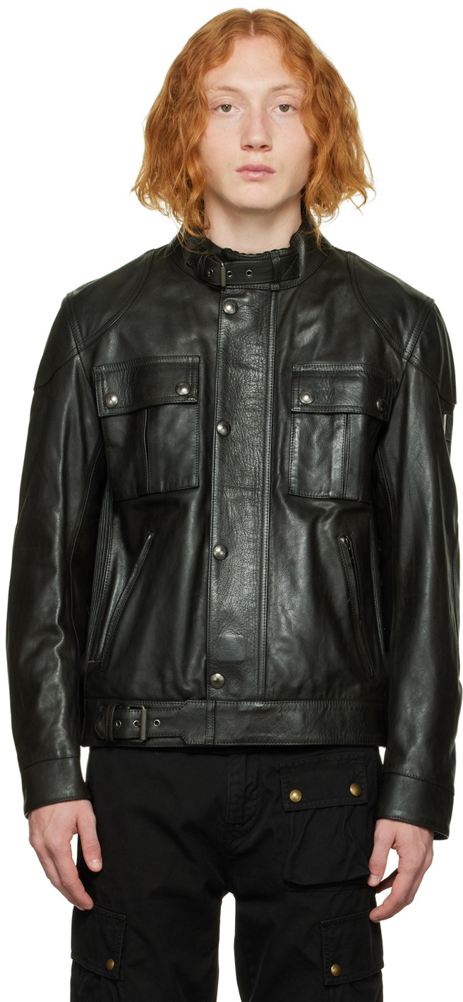 Belstaff Black Gangster Leather Jacket Belstaff