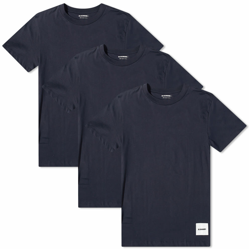 Jil Sander Men's 3 Pack T-Shirt in Navy Jil Sander