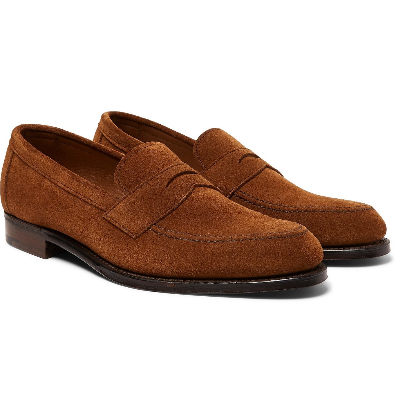 cheaney suede loafers
