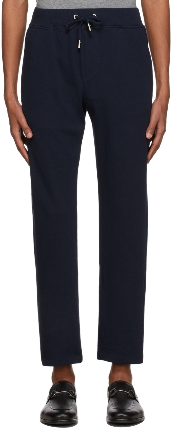Isaia Navy Cotton & Silk Lounge Pants Isaia