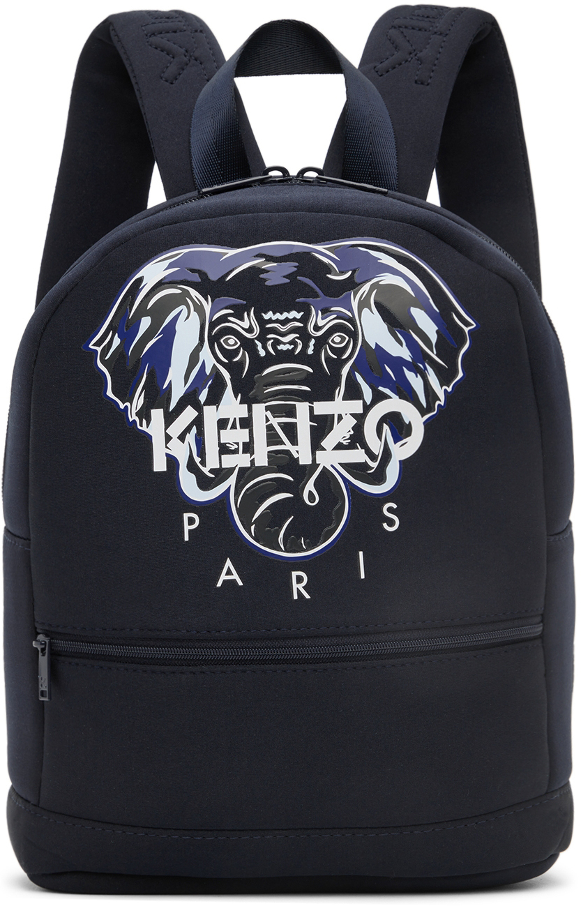Kenzo Kids Navy Elephant Backpack Kenzo