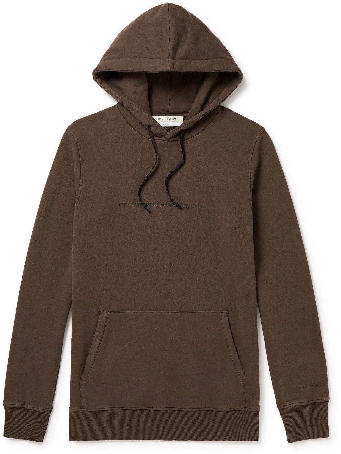 1017 ALYX 9SM - Printed Cotton-Jersey Hoodie - Brown