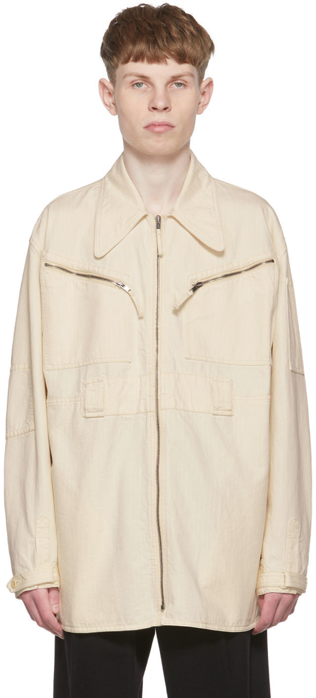 Maison Margiela OffWhite Cotton Jacket Maison Margiela