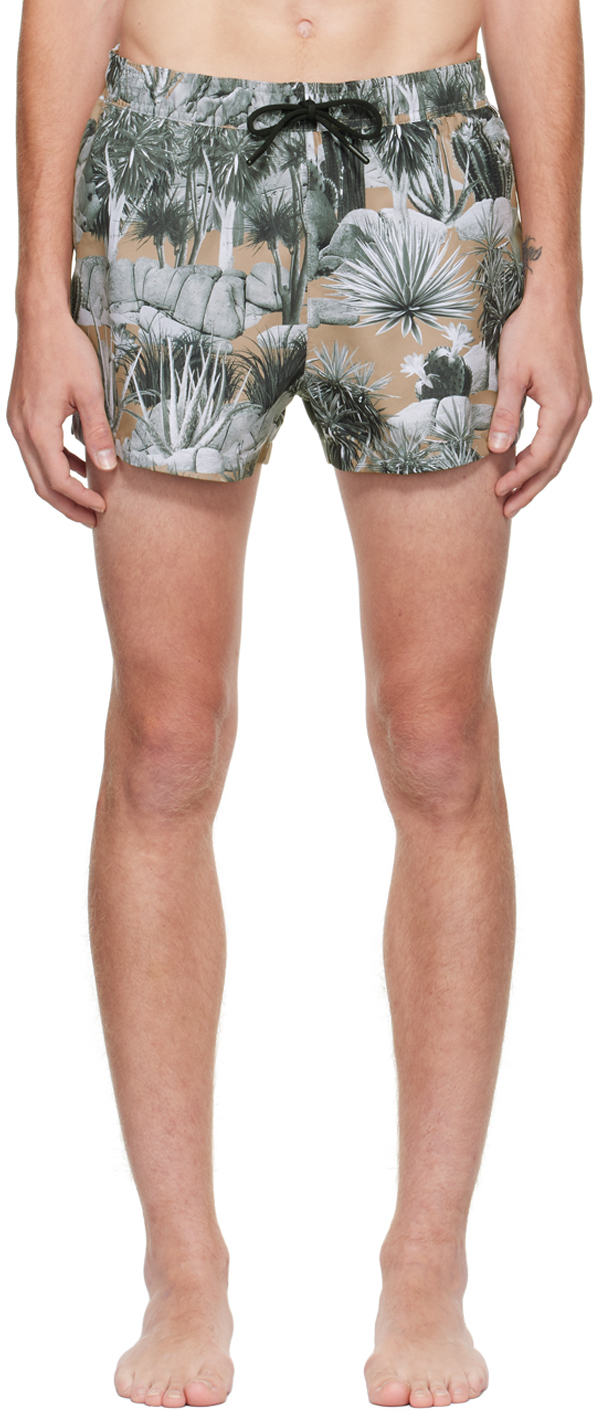 Boss Green Graphic Print Swim Shorts BOSS