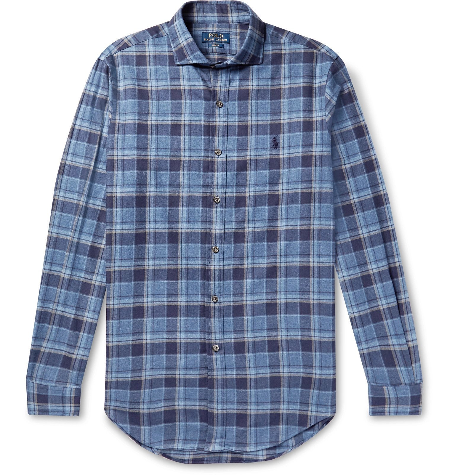 Polo Ralph Lauren - Checked Cotton-Flannel Shirt - Blue Polo Ralph Lauren