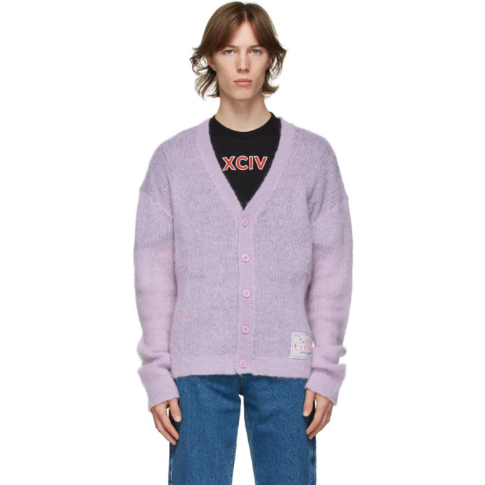 GCDS Purple Puffy Cardigan GCDS