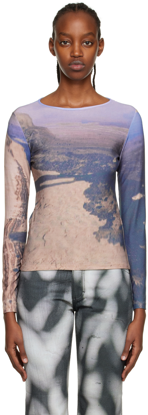 Serapis Blue Oil Sand Long Sleeve T-Shirt Serapis