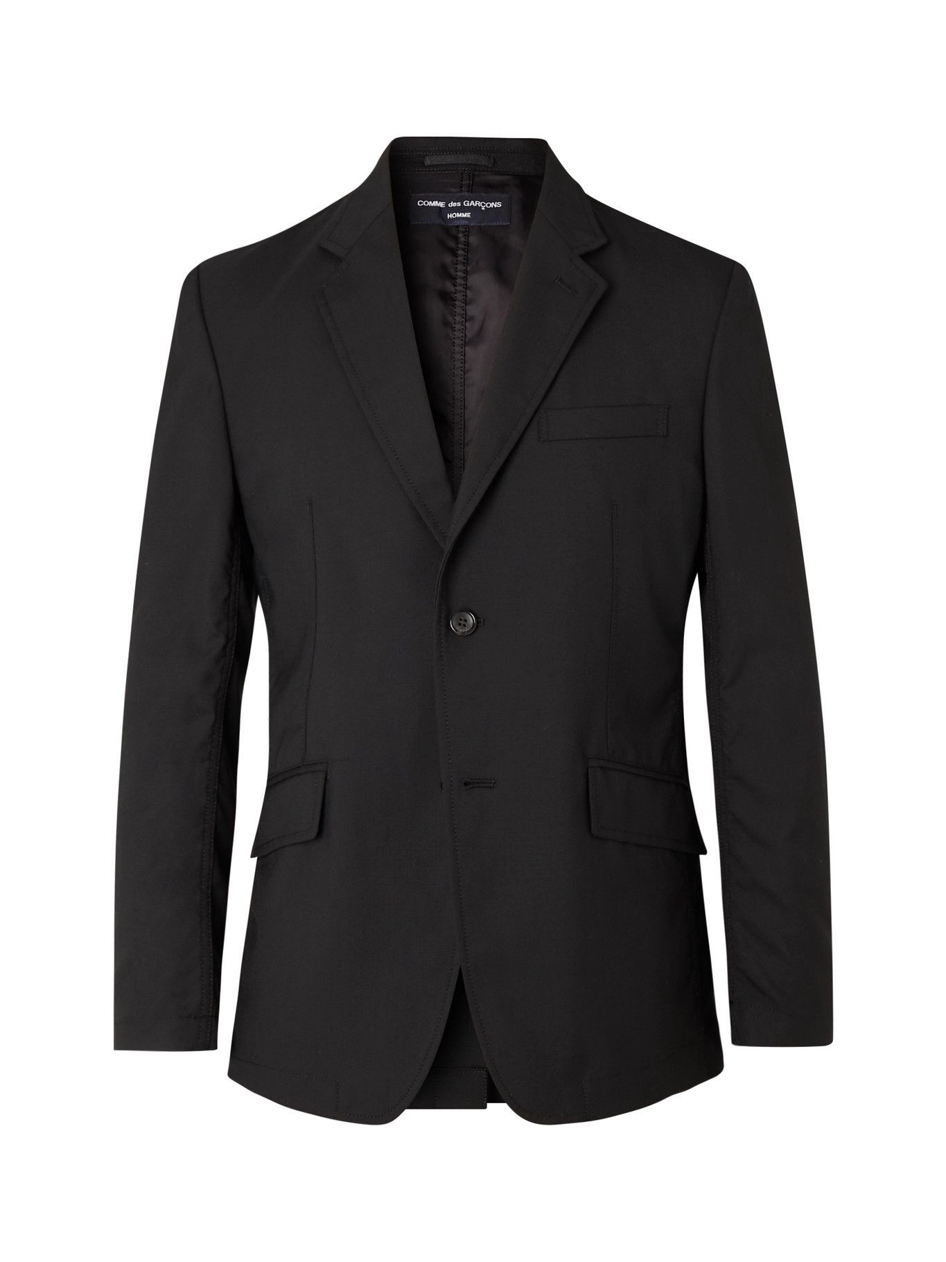 COMME DES GARÇONS HOMME - Slim-Fit Wool-Hopsack Suit Jacket - Black ...