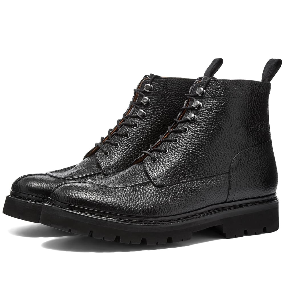 Grenson Men's Jonah Moc Toe Boot in Black Grenson