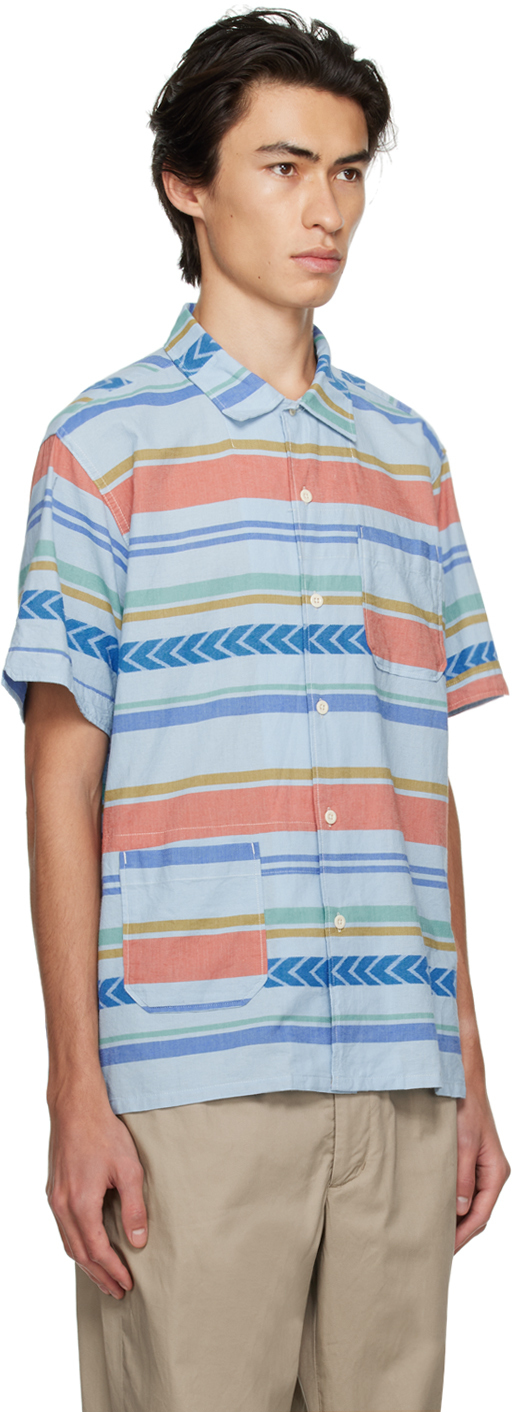 Engineered Garments Blue Camp Shirt Engineered Garments