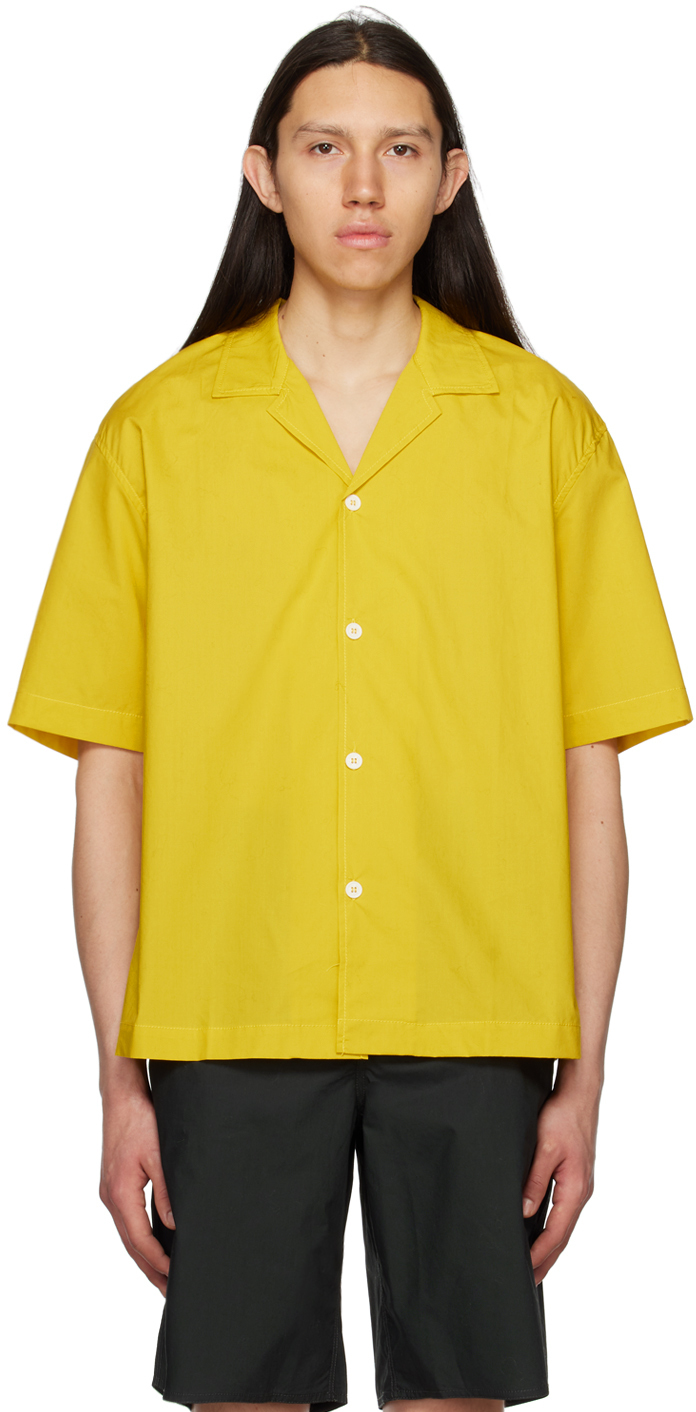 SUNNEI Yellow Open Spread Collar Shirt Sunnei