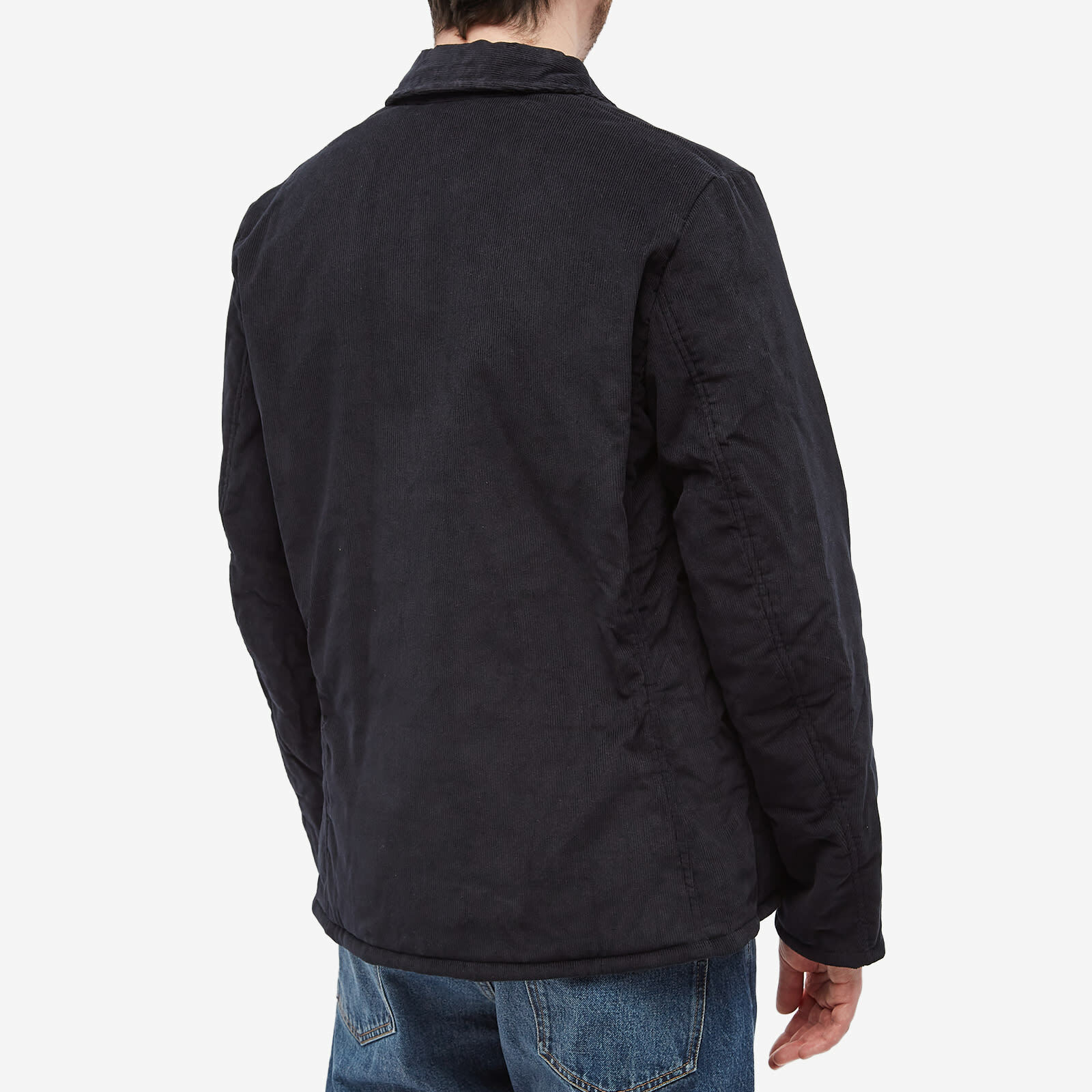 Barbour Men's Beacon Cord Quilt Coach Jacket in Dark Navy Barbour