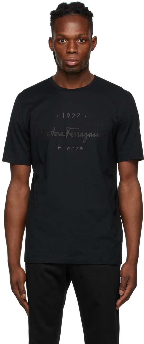 Salvatore Ferragamo Black 1927 Logo T-Shirt Salvatore Ferragamo
