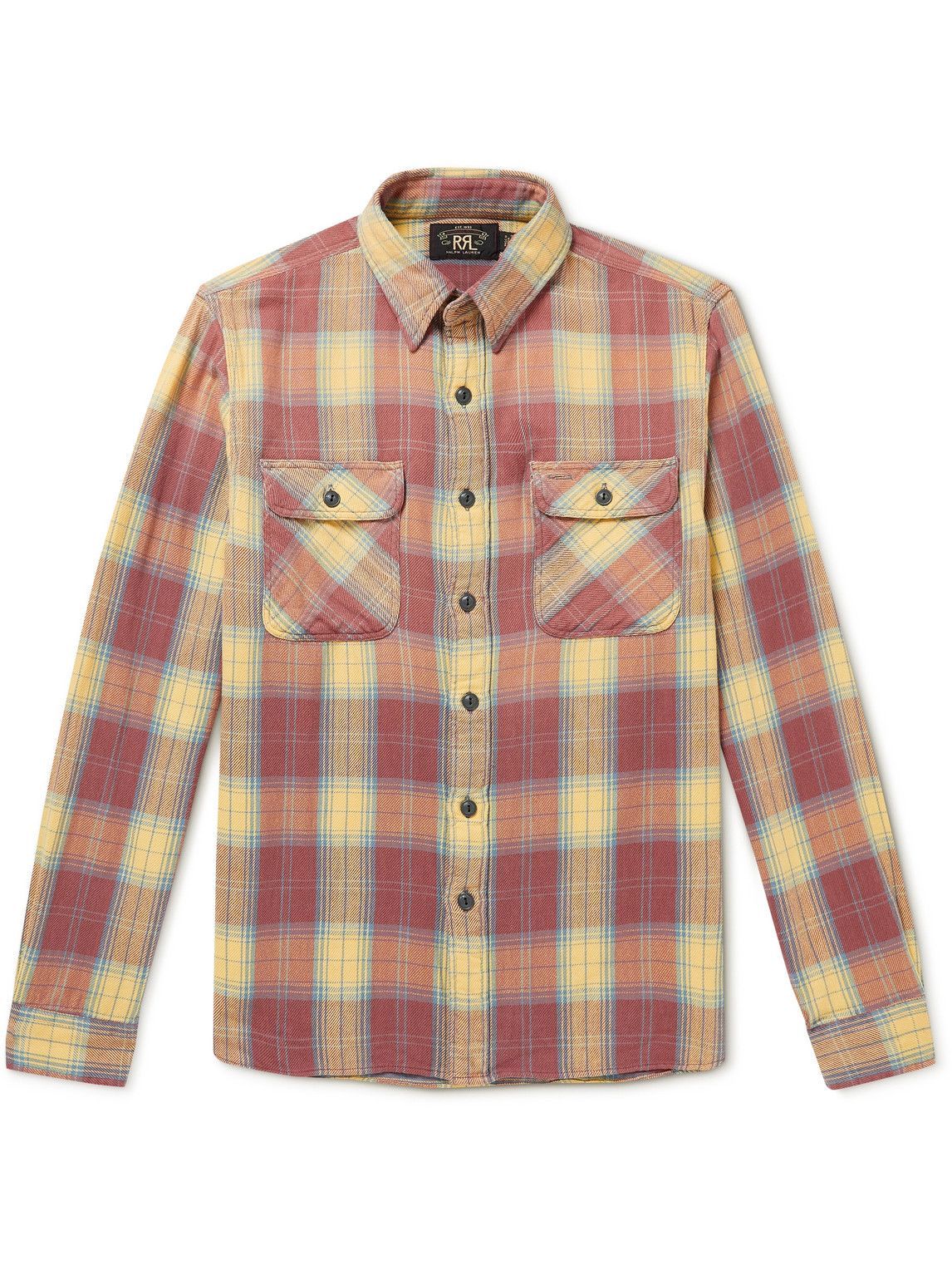 RRL - Slim-Fit Checked Cotton-Flannel Shirt - Red RRL