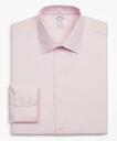 Brooks Brothers Men's Stretch Madison Relaxed-Fit Dress Shirt, Non-Iron Royal Oxford Ainsley Collar | Pink