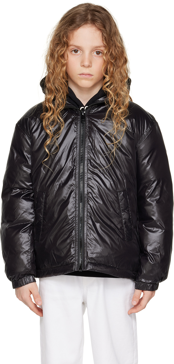 Diesel Kids Black Zipped Puffer Jacket Diesel