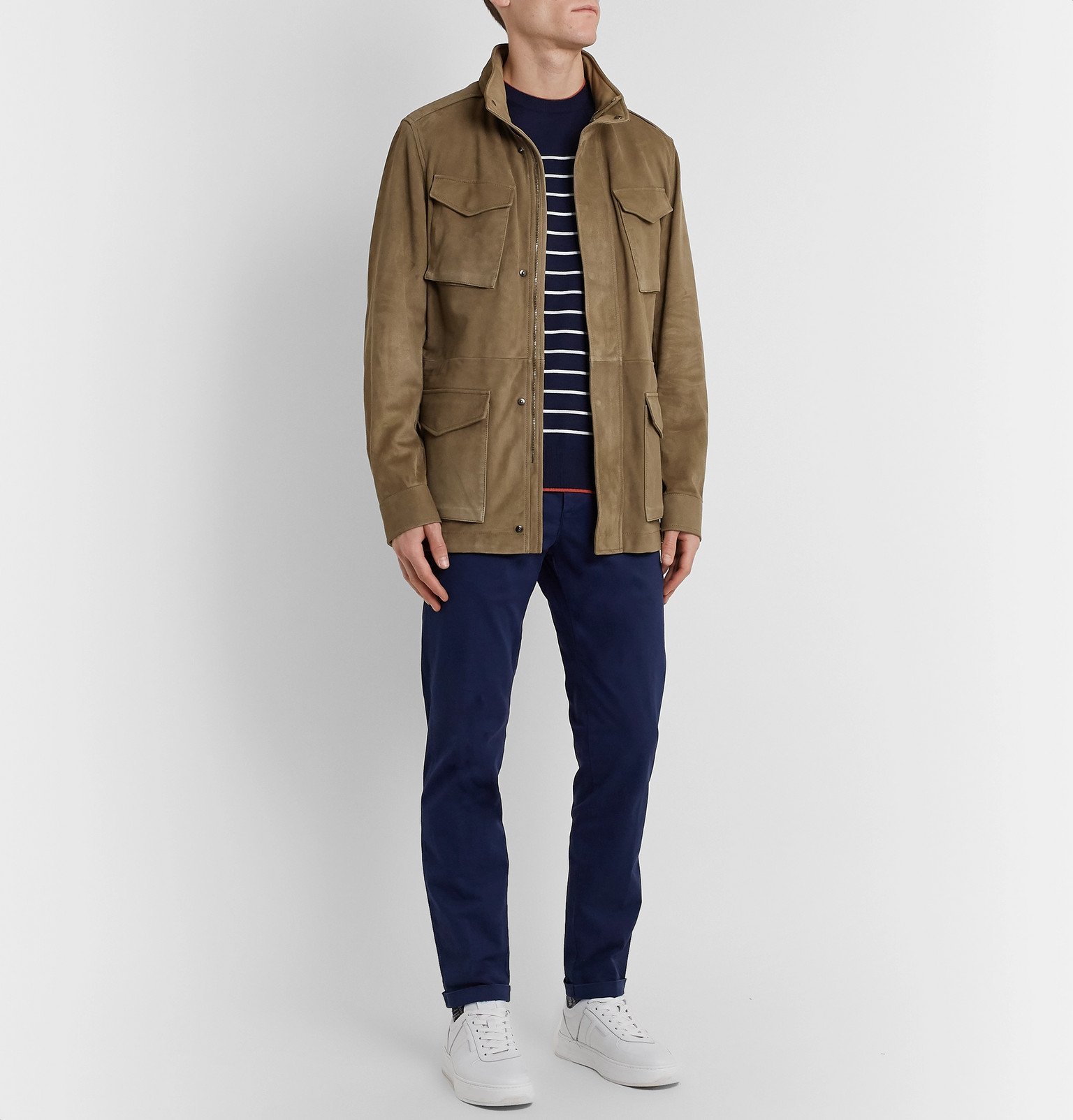 Tod's - Suede Field Jacket - Neutrals Tod's