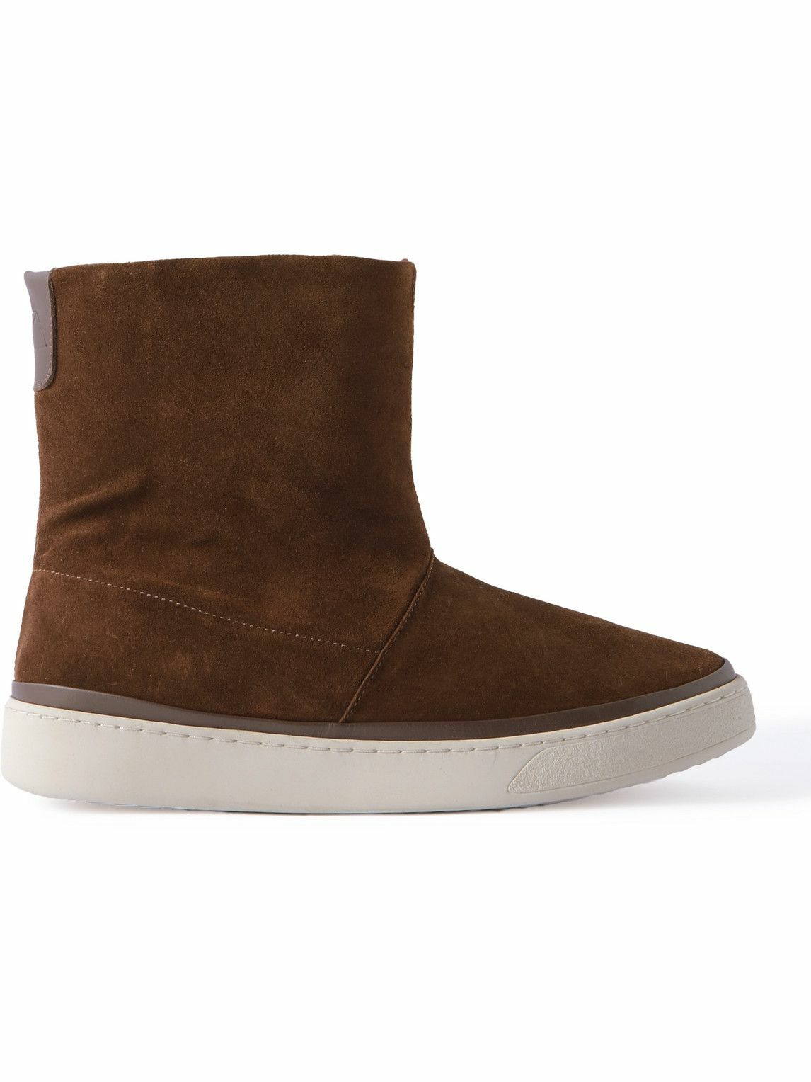 Photo: Mulo - Waxed Shearling-Lined Suede Slipper - Brown