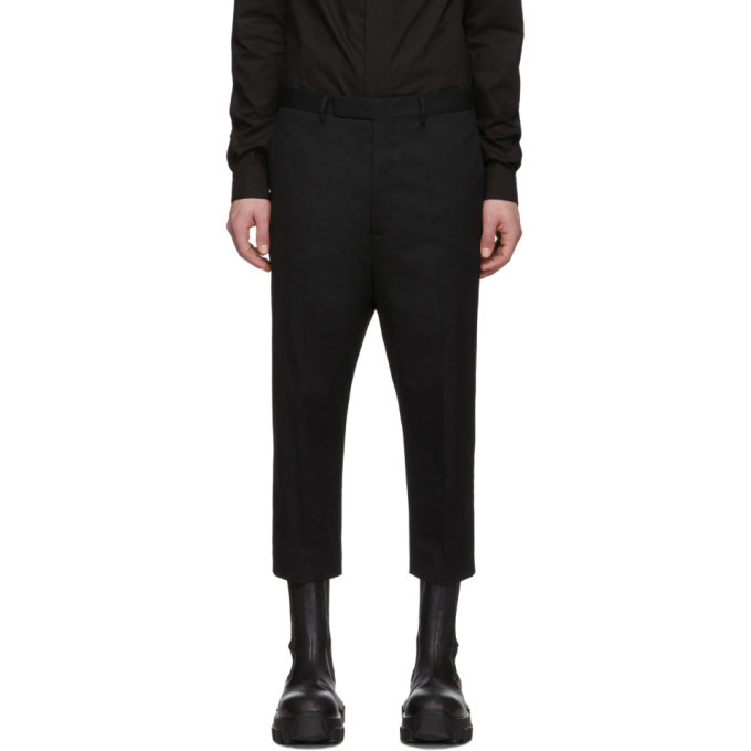 Rick Owens Black Astaires Cropped Trousers Rick Owens