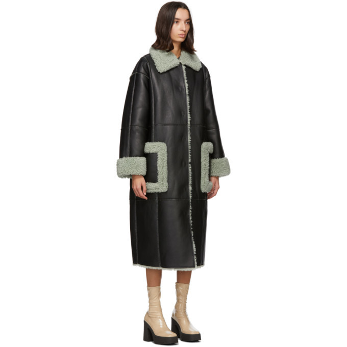 stand studio patrice faux shearling coat