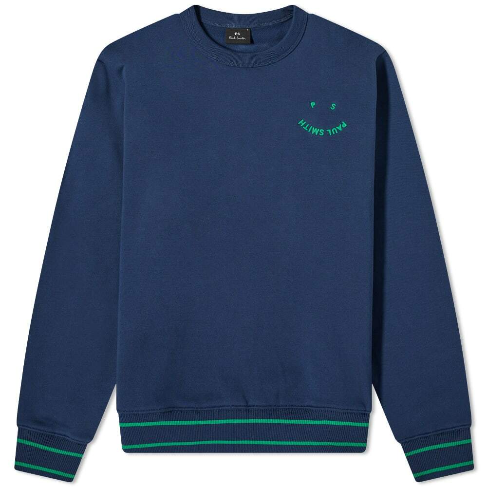 Paul Smith Men's Happy Crew Sweat in Blue Paul Smith