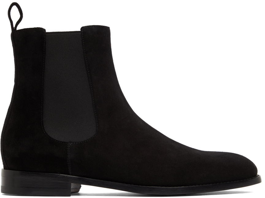Manolo Blahnik Black Suede Delsa Chelsea Boots Manolo Blahnik