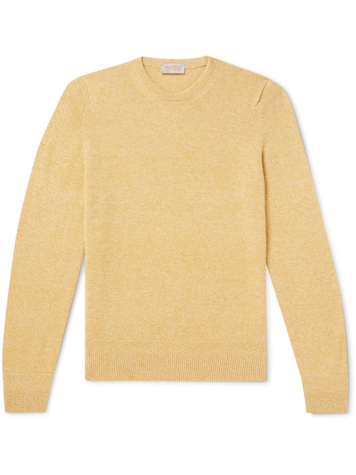 Photo: John Smedley - Niko Recycled Cashmere and Merino Wool-Blend Sweater - Yellow