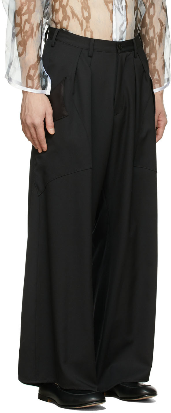 Sulvam Black Wide Trousers Sulvam