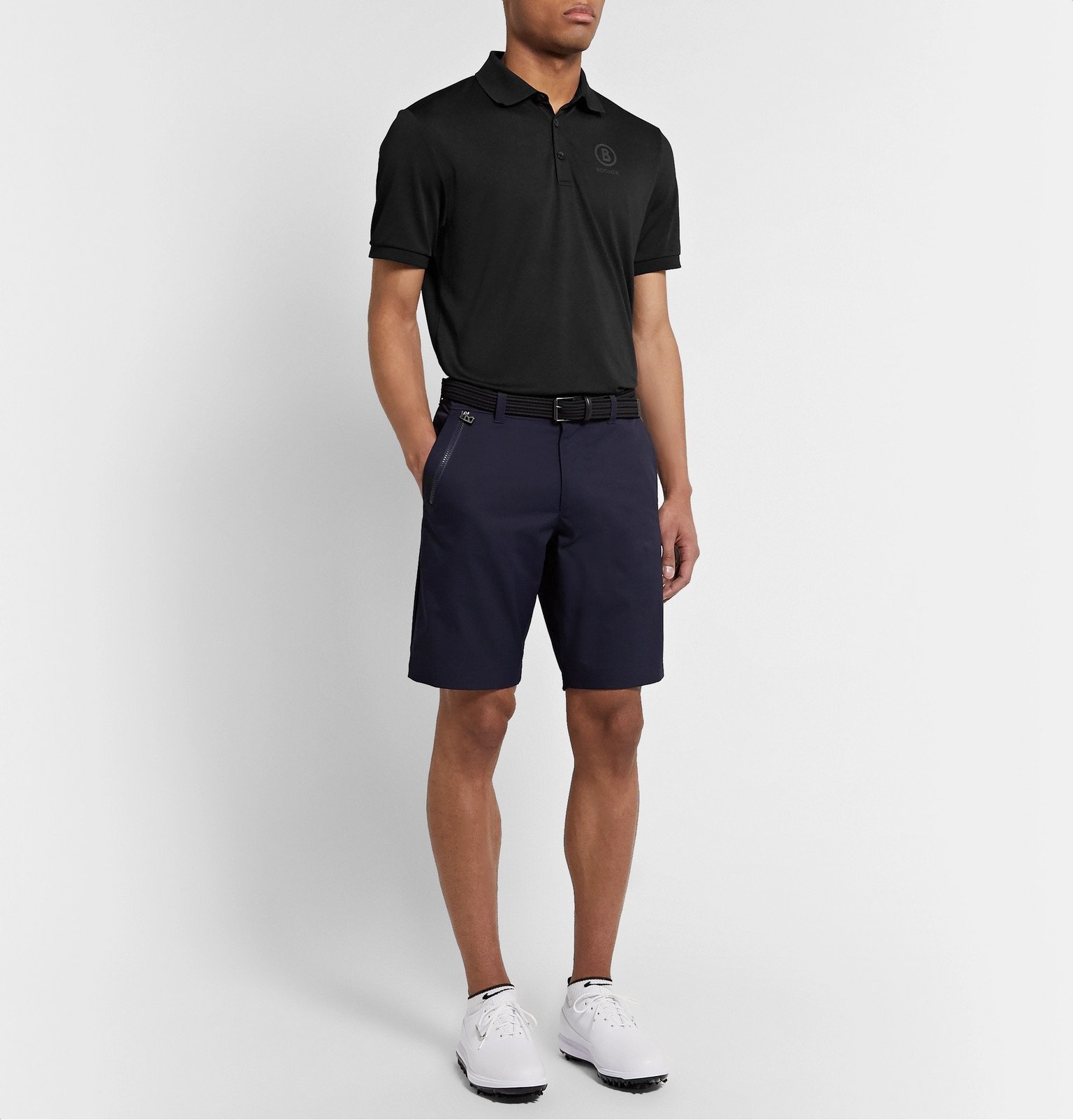 Bogner - Daniel Logo-Print Piqué Golf Polo Shirt - Black Bogner