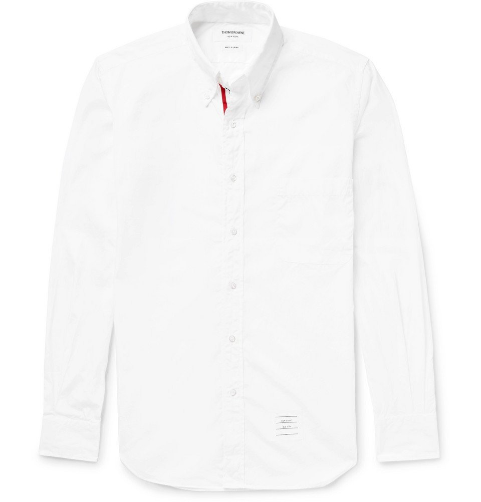 Slim-Fit Button-Down Collar Cotton 