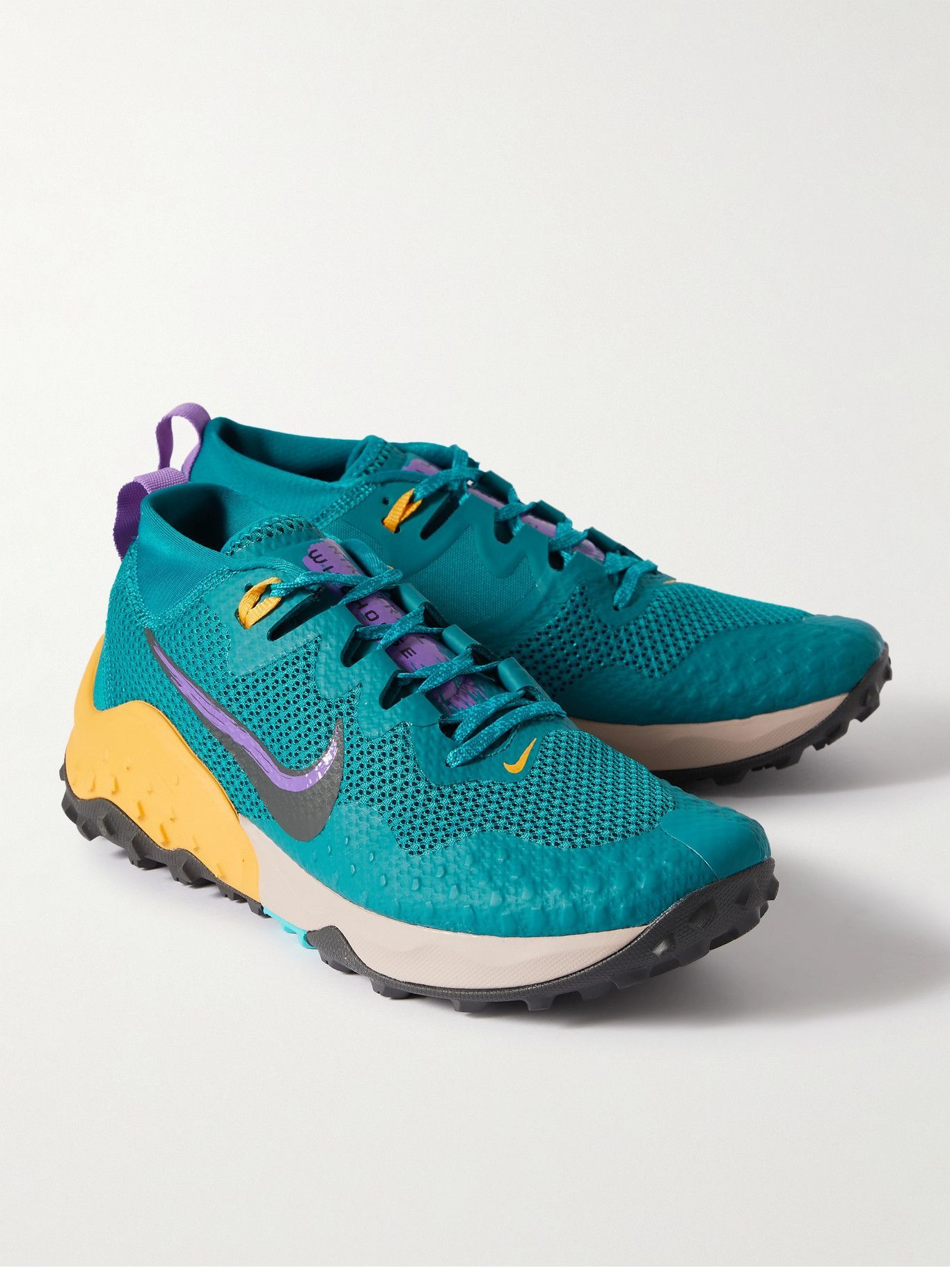 NIKE RUNNING - Nike Wildhorse 7 Canvas, Rubber and Mesh Running Sneakers - Blue