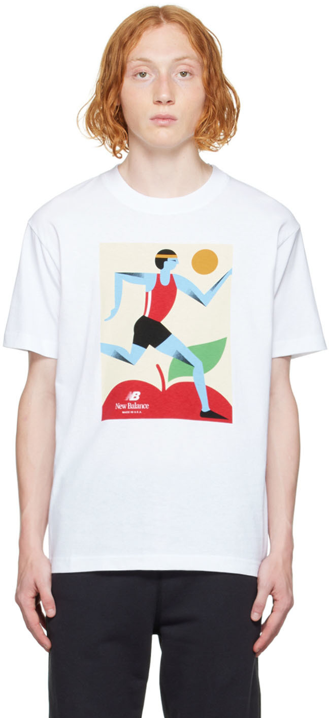 Photo: New Balance White Made in USA Marathon T-Shirt