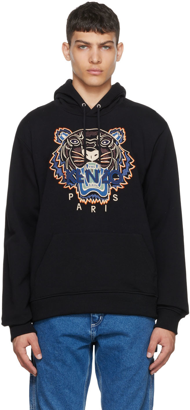 Kenzo Black Cotton Hoodie Kenzo