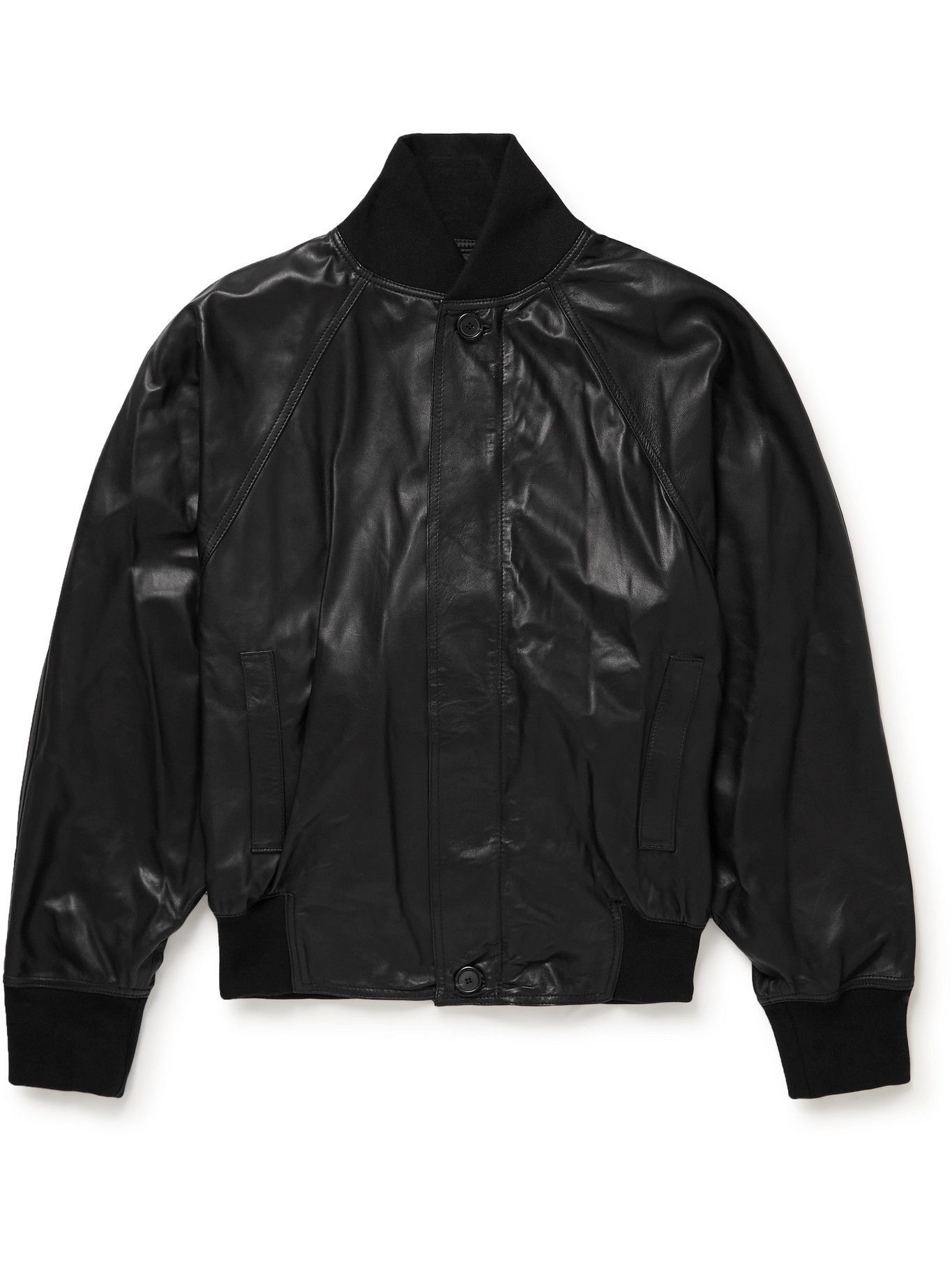 Fear Of God - Leather Bomber Jacket - Black Fear Of God