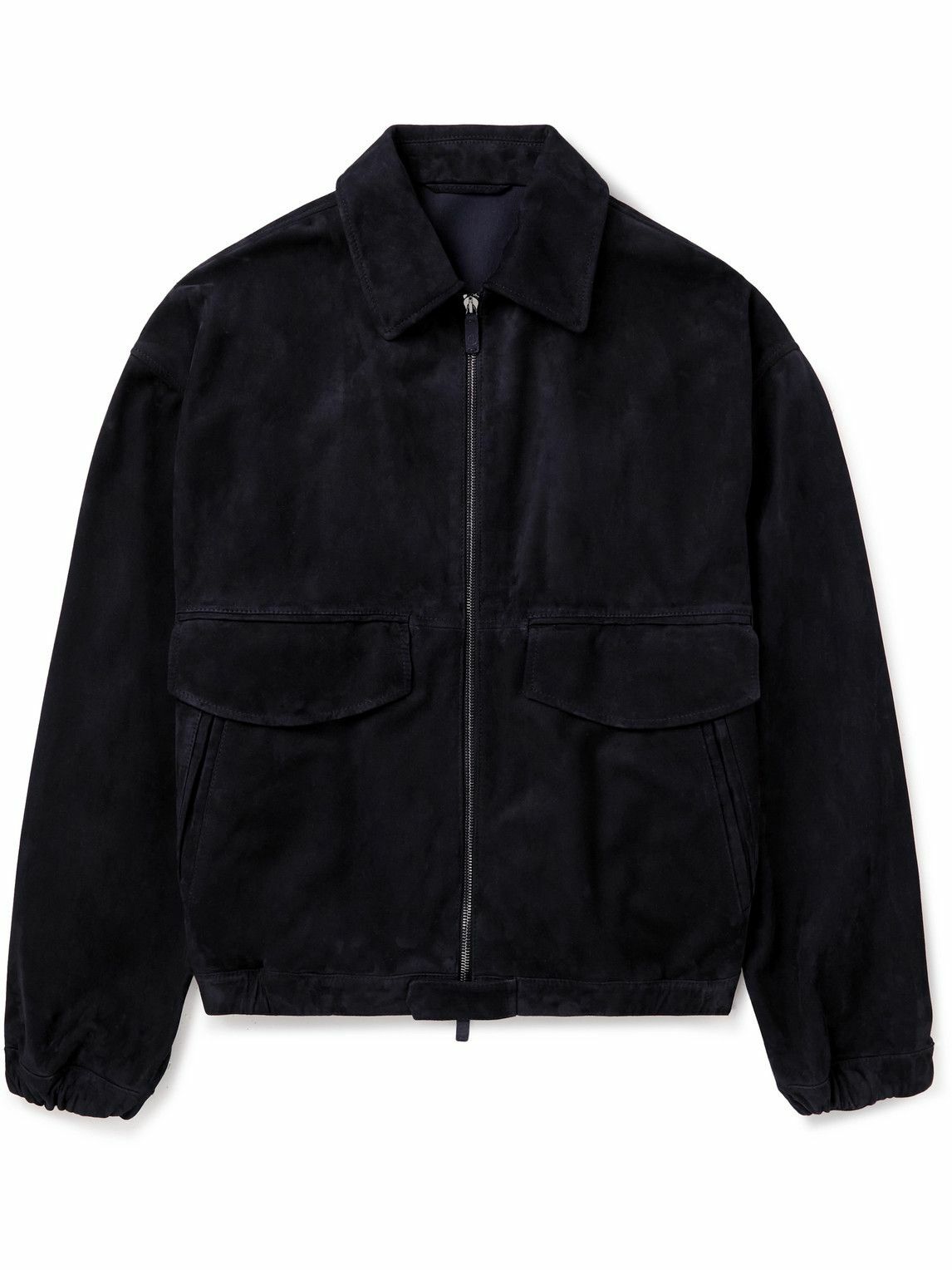 Giorgio Armani - Suede Trucker Jacket - Blue Giorgio Armani