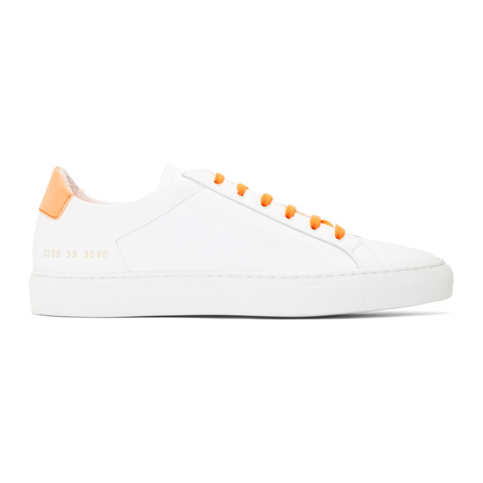 Common Projects White and Orange 