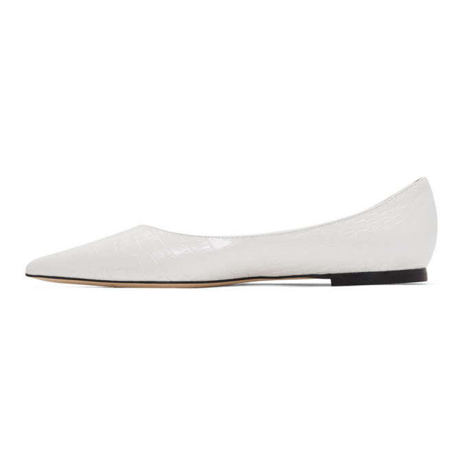 jimmy choo croc embossed flats