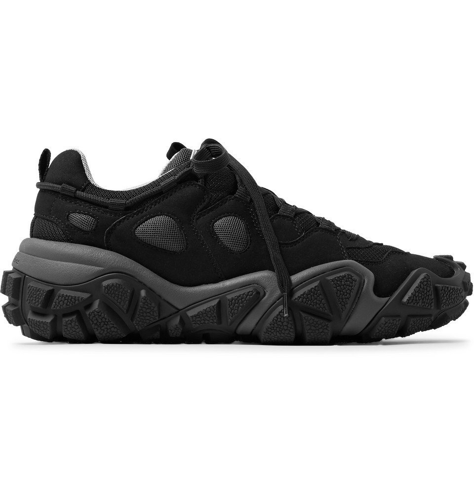 Acne Studios - Boltzer Rubber-Trimmed Suede and Mesh Sneakers - Black ...