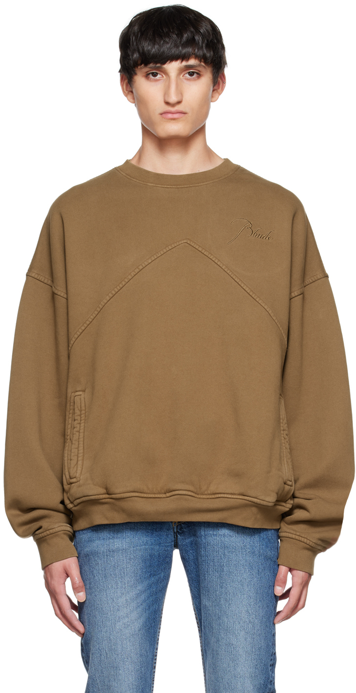 Rhude Brown Embroidered Sweatshirt Rhude