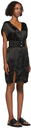 Rick Owens Black Satin Arrowhead Dress