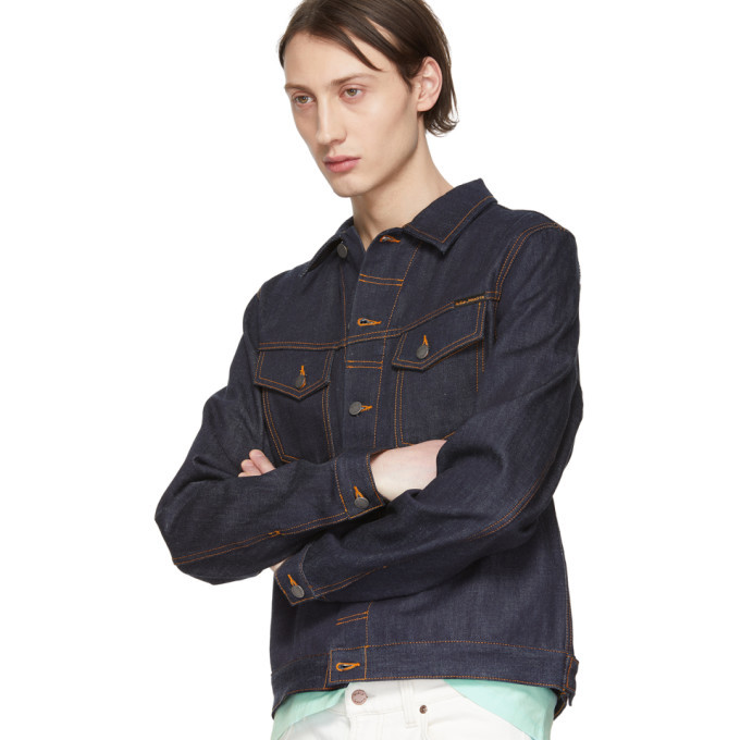 Nudie Jeans Blue Denim Kenny Dry Jacket 