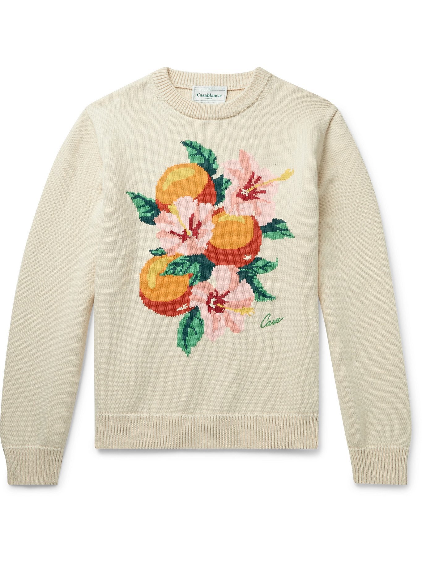 Casablanca - Intarsia-Knit Cotton 