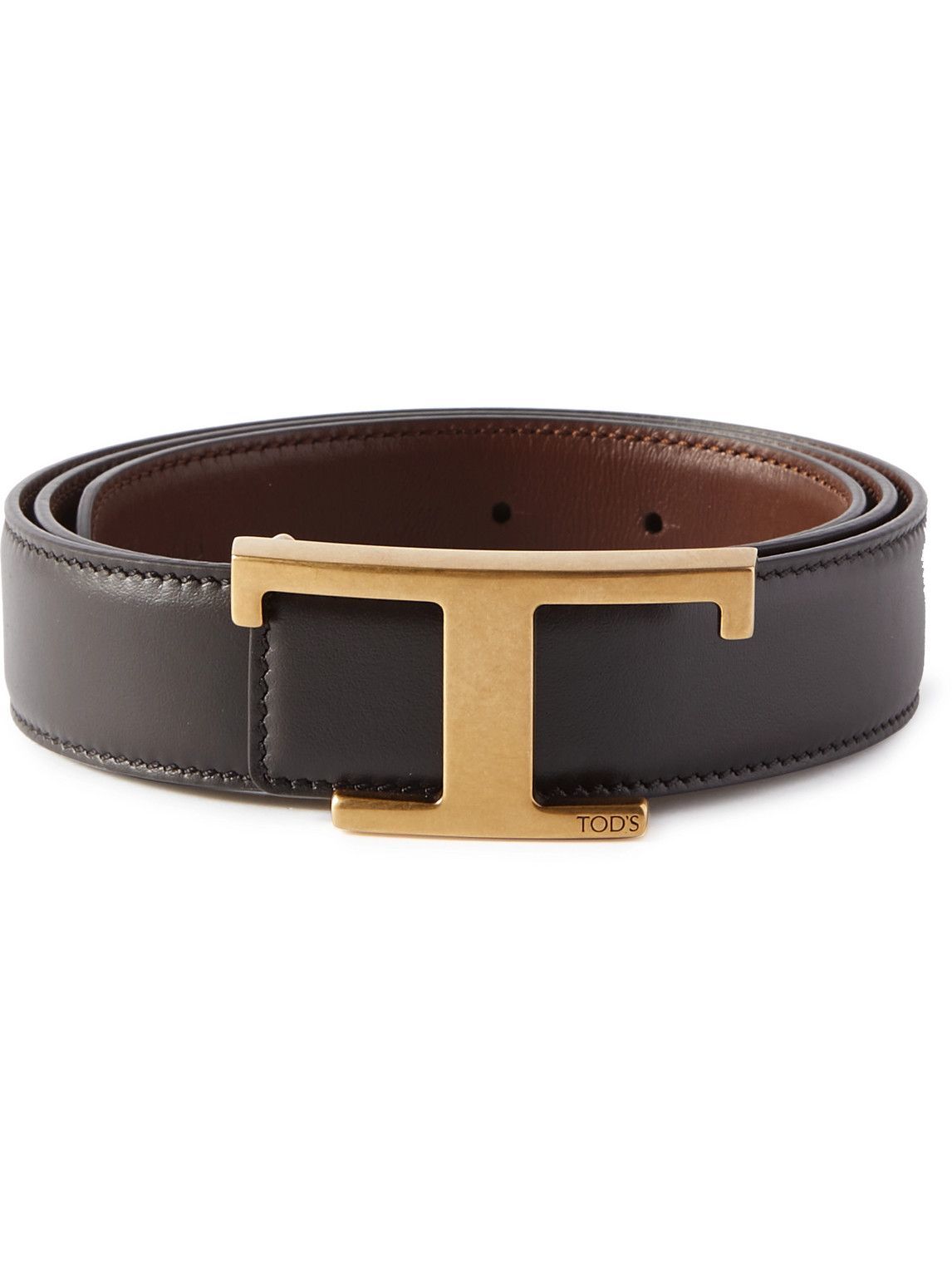 Tod's - 3cm Reversible Logo-Embellished Leather Belt - Brown Tod's
