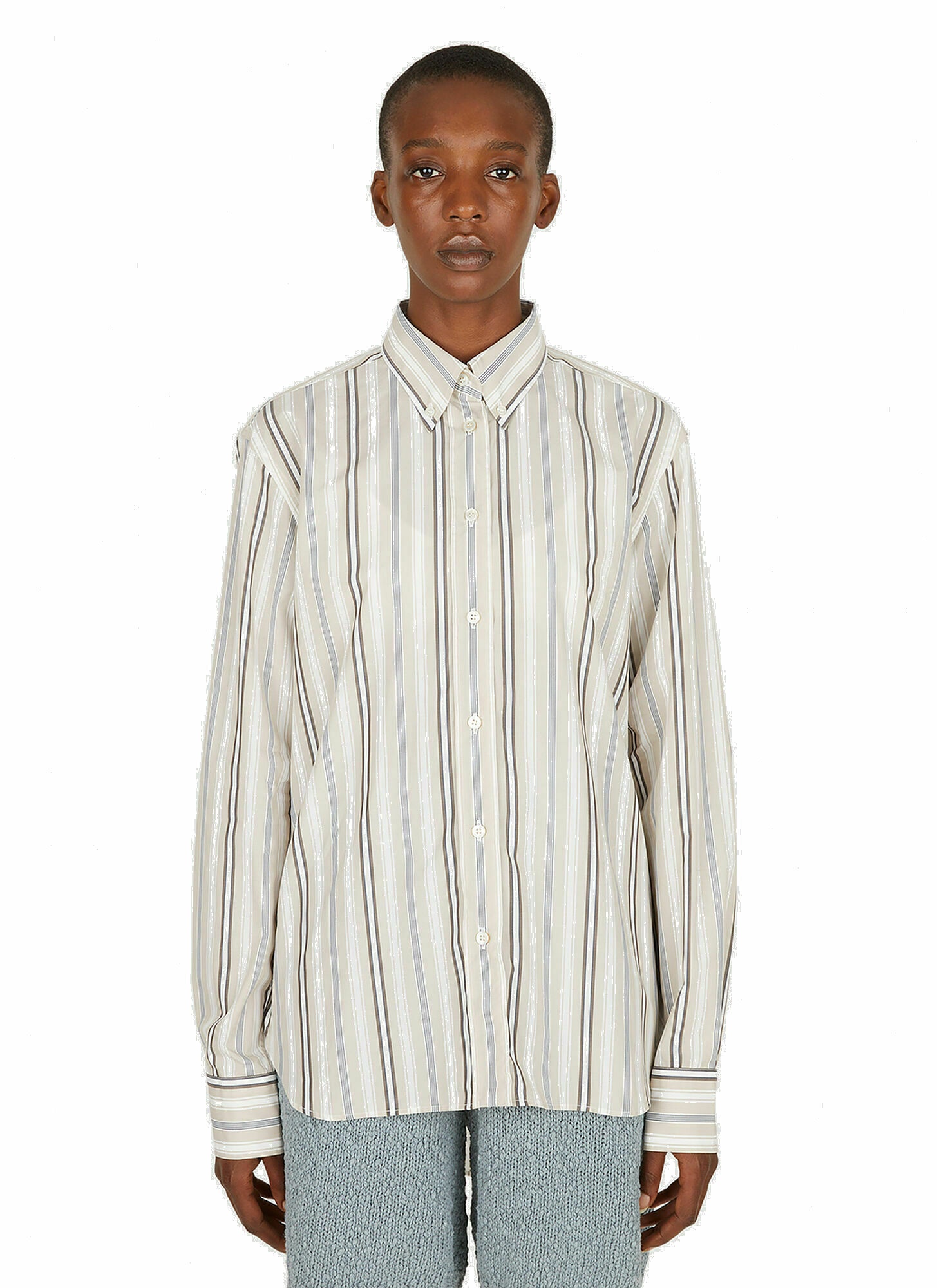 Photo: Classic Striped Shirt in White