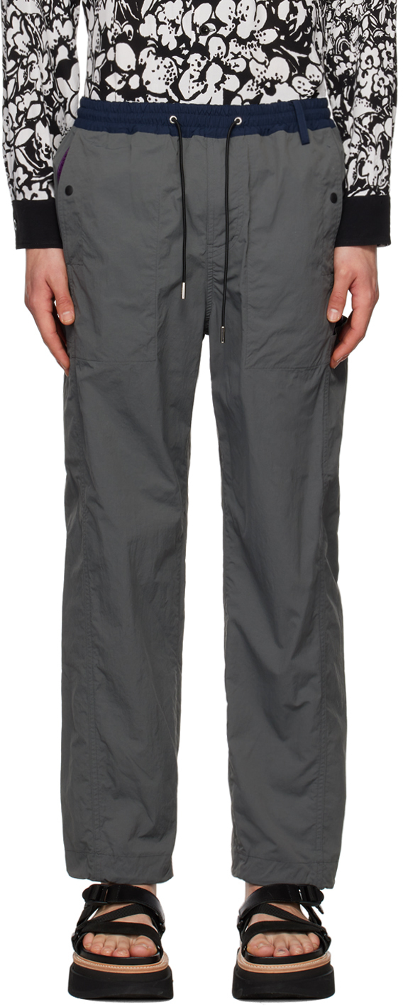 sacai Gray Drawstring Cargo Pants Sacai