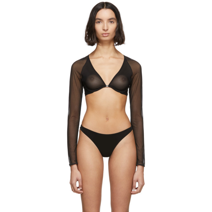 Defective con man Western Wolford Black Flying Tulle Bra Wolford