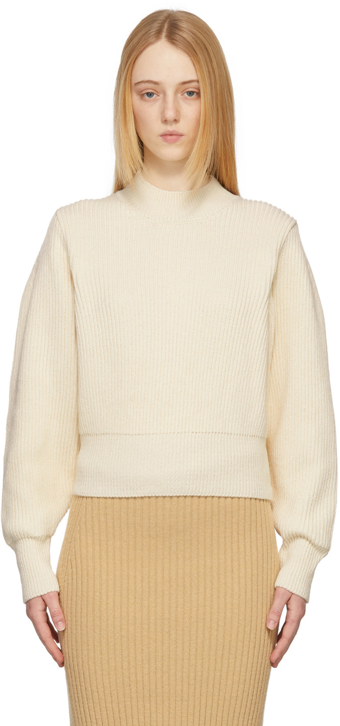 LVIR Off-White Puff Sleeve Sweater LVIR